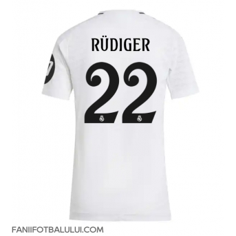 Real Madrid Antonio Rudiger #22 Tricou Fotbal Replică 2024-25 Femei Acasa